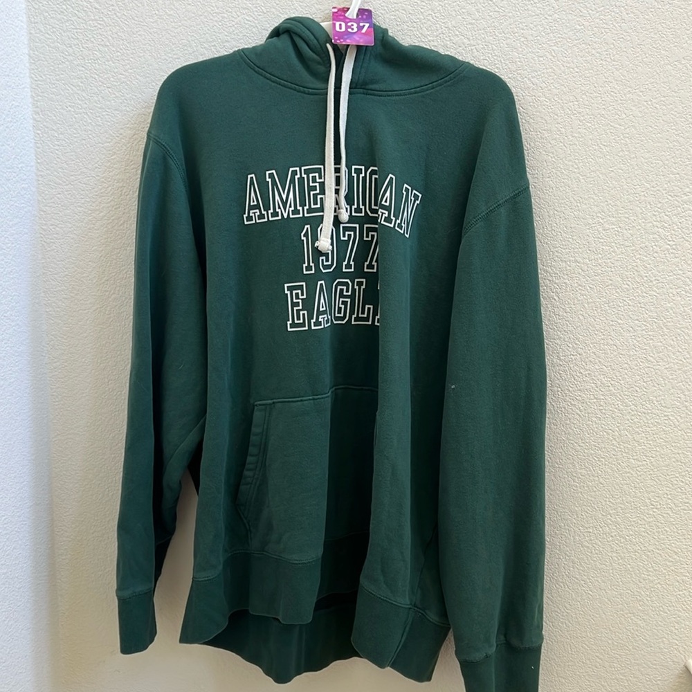 95. AMERICAN EAGLE GREEN HOODIE XXL
